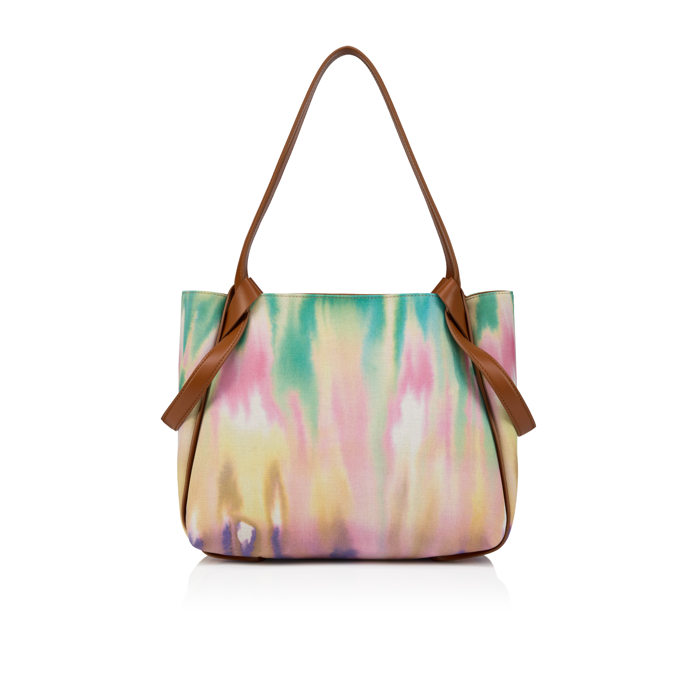 FW26 BETTINA TOTE SMALL TIE DYE CANVAS-CALF