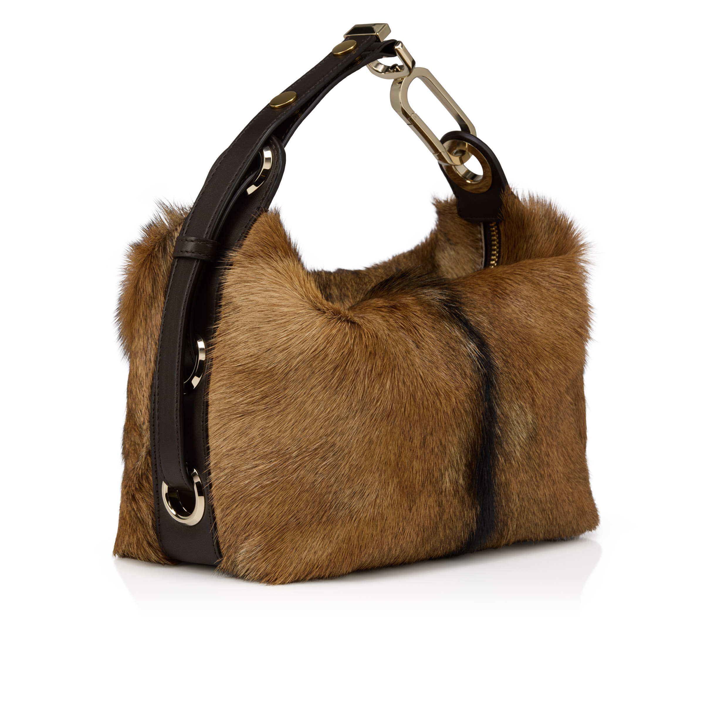 FW26 FLO POUCH NATURAL GOAT FUR