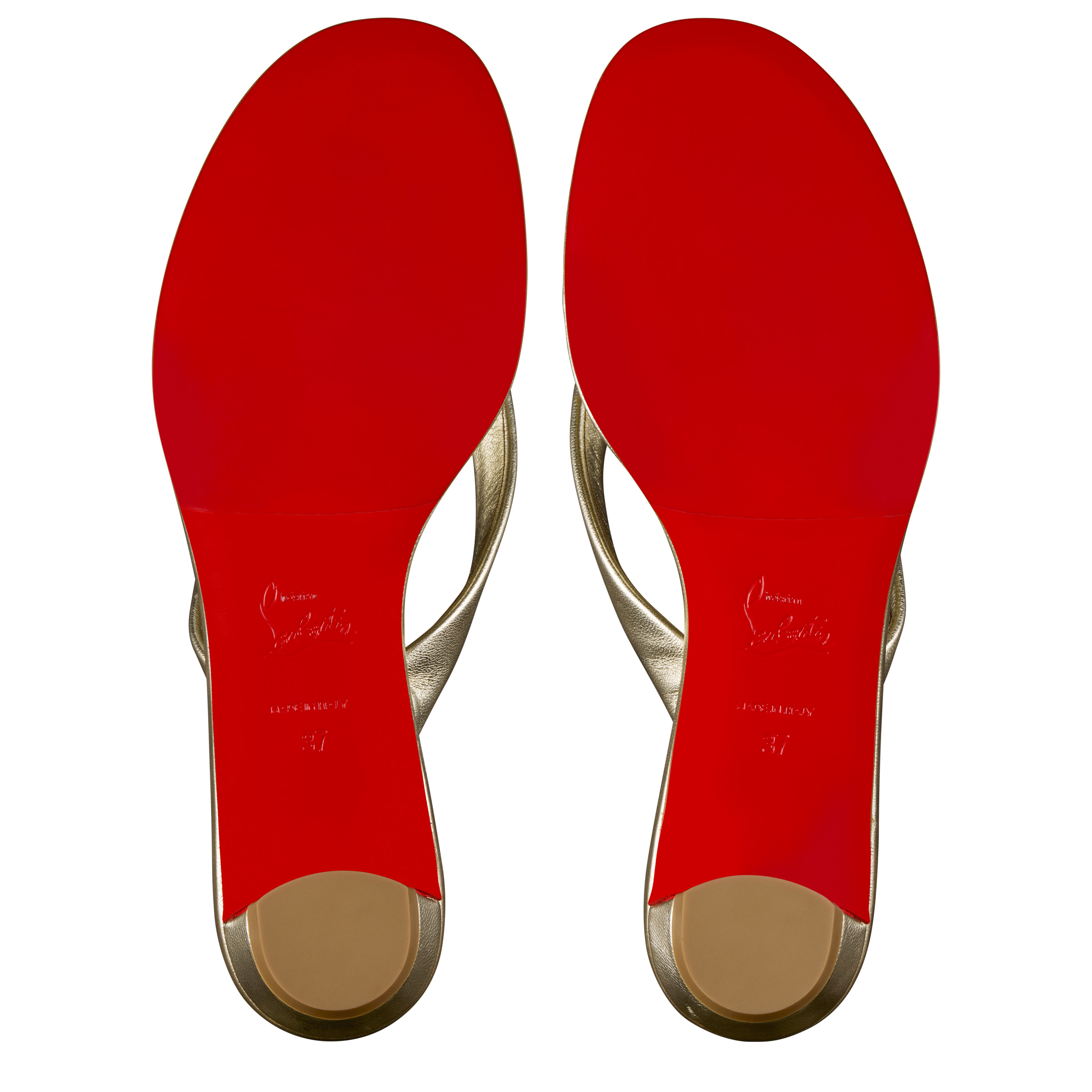 FW26 MISS Z THONG FLAT NAPPA LAMINATA LINING