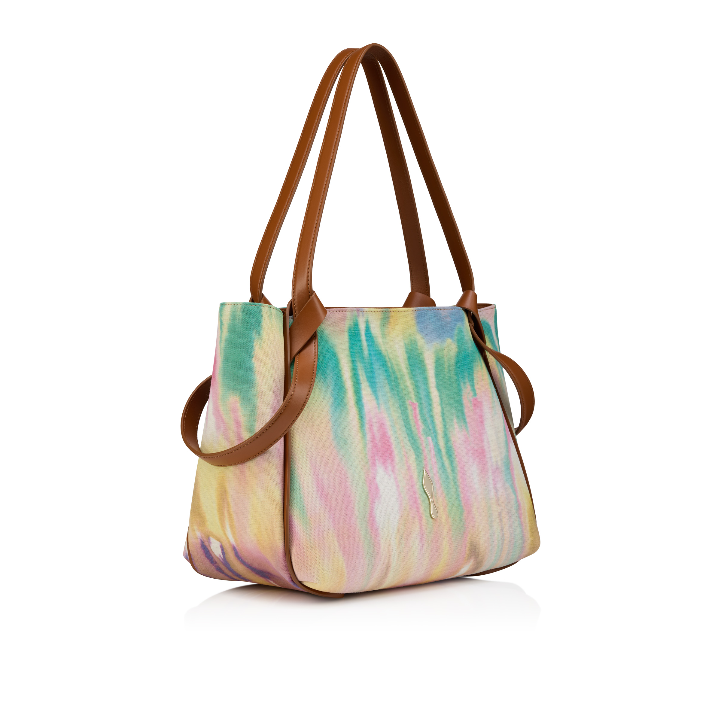 FW26 BETTINA TOTE SMALL TIE DYE CANVAS-CALF