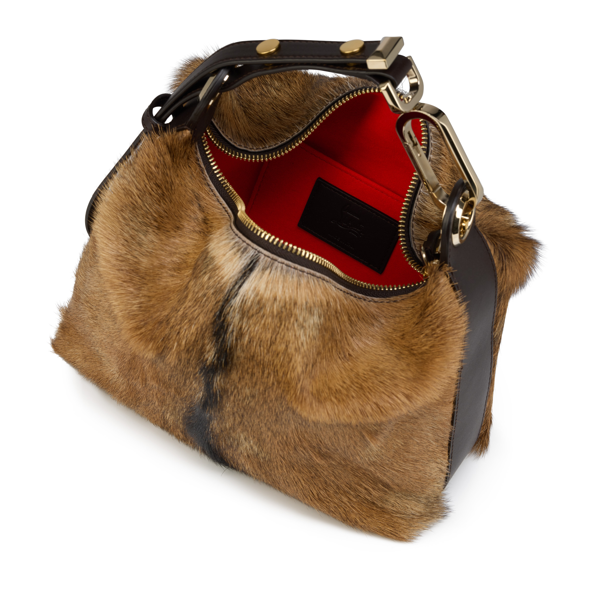 FW26 FLO POUCH NATURAL GOAT FUR