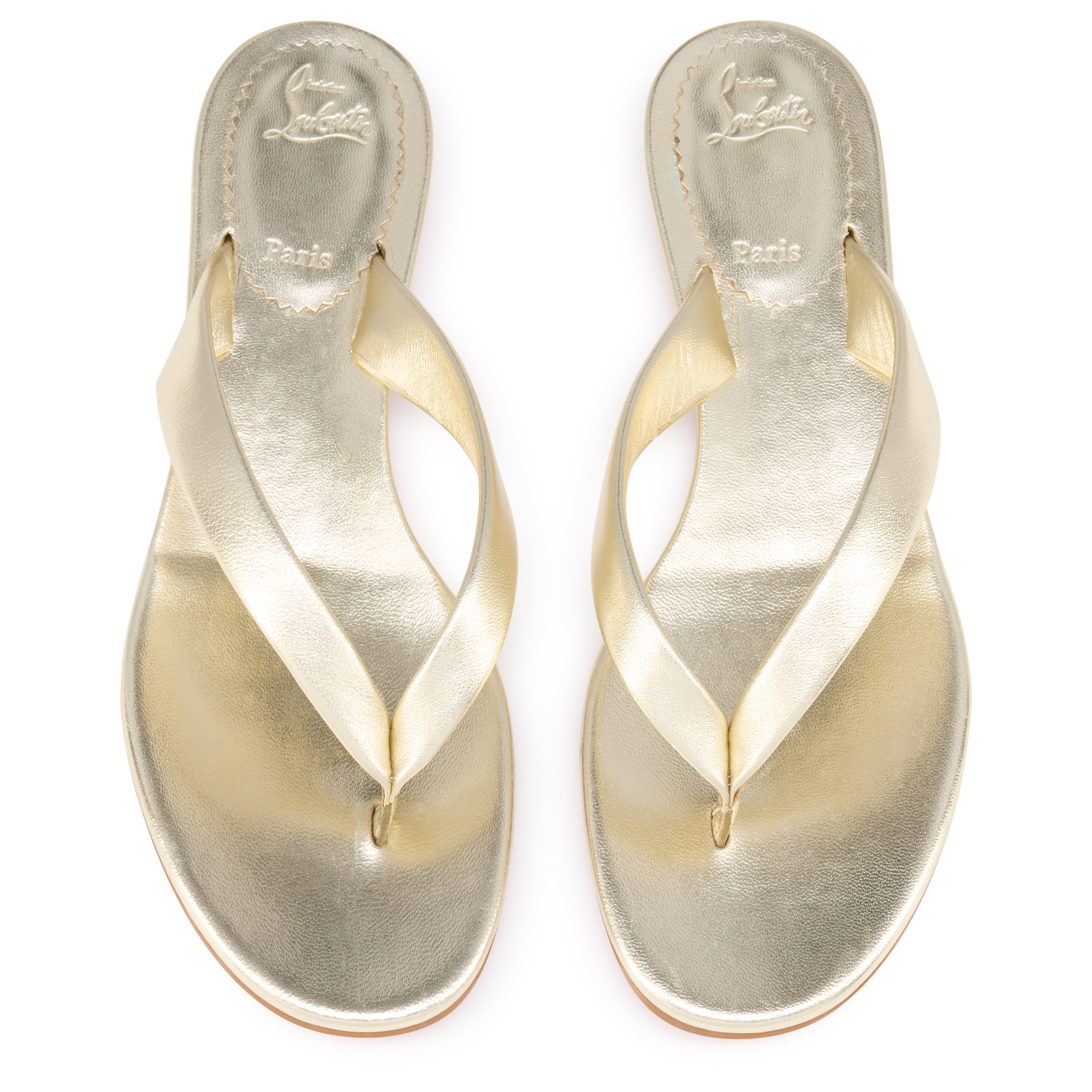 FW26 MISS Z THONG FLAT NAPPA LAMINATA LINING