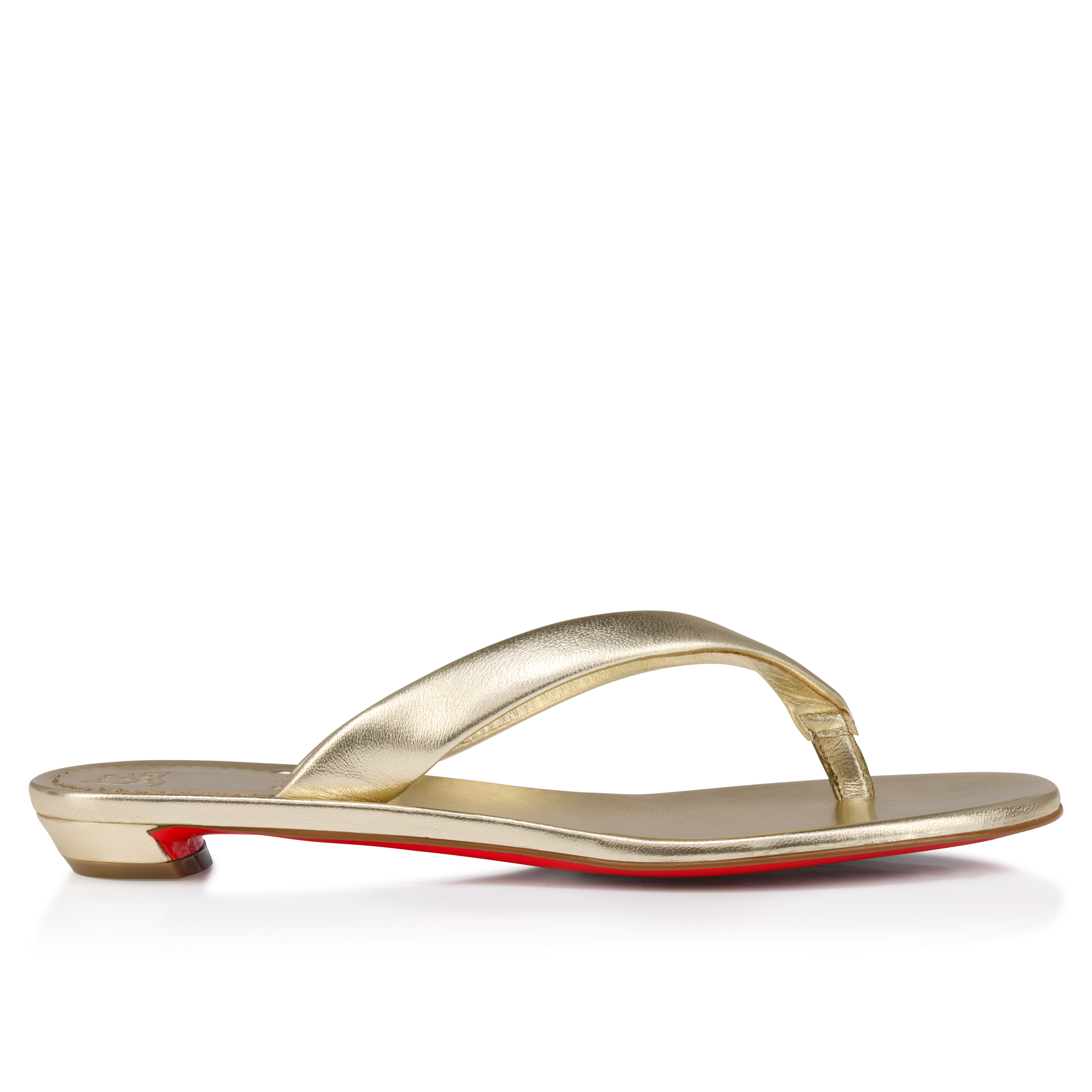FW26 MISS Z THONG FLAT NAPPA LAMINATA LINING