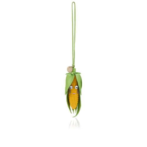 FW26 BAG CHARM VEGETABLE CORN CALF